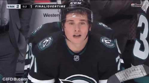 Hockey Player In Jersey Number 3 GIF