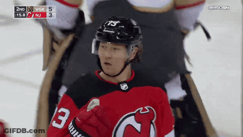 Hockey Player In Jersey Number 3 GIF