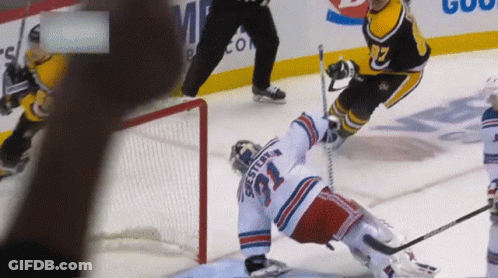 Hockey Player In Jersey Number 31 GIF