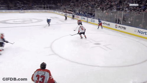 Hockey Player In Jersey Number 33 GIF