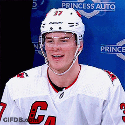 Hockey Player In Jersey Number 37 GIF