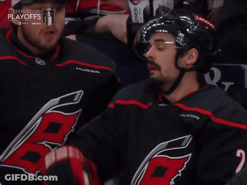 Hockey Player In Jersey Number 4 GIF