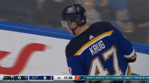 Hockey Player In Jersey Number 47 GIF