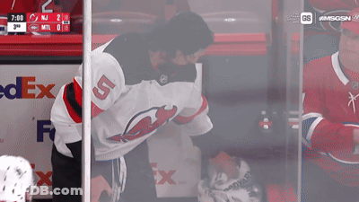 Hockey Player In Jersey Number 5 GIF