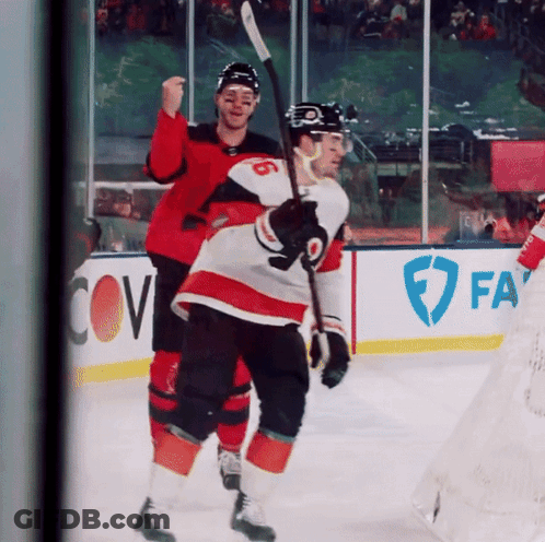 Hockey Player In Jersey Number 6 GIF