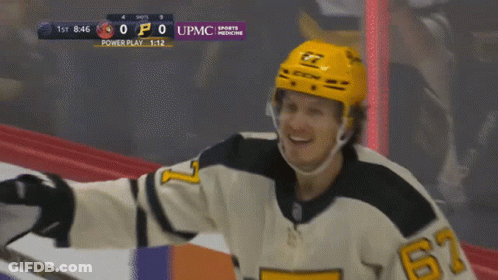 Hockey Player In Jersey Number 61 GIF