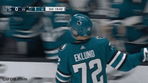 Hockey Player In Jersey Number 72 GIF