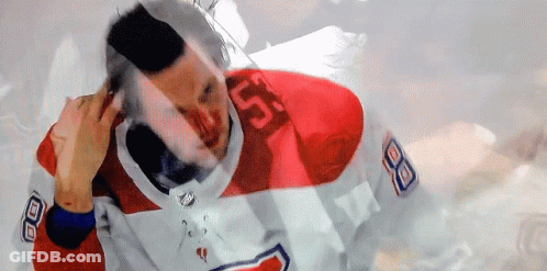 Hockey Player In Jersey Number 8 GIF