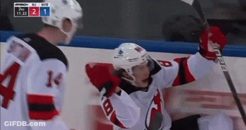Hockey Player In Jersey Number 8 GIF