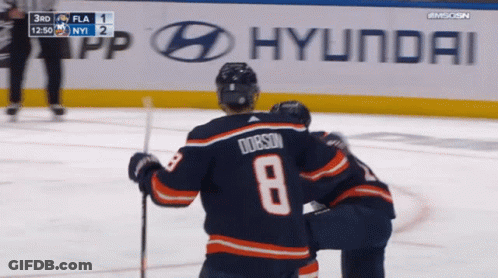 Hockey Player In Jersey Number 8 GIF