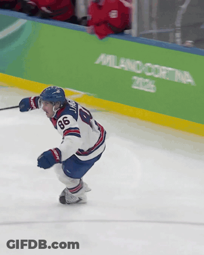 Hockey Player In Jersey Number 86 GIF
