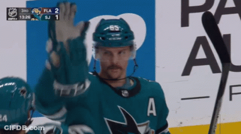 Hockey Player In Jersey Saying A GIF