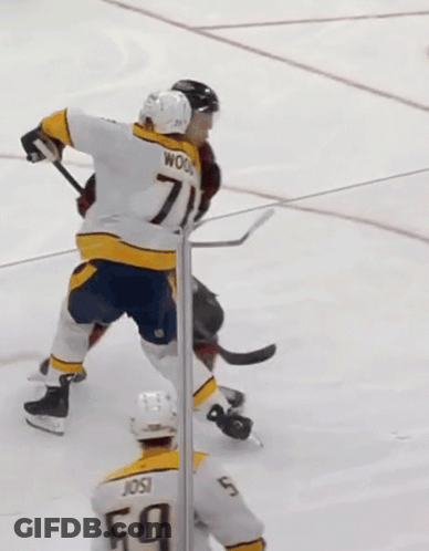 Hockey Player In Jersey Saying Josi GIF