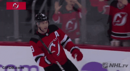 Hockey Player In Jersey With A GIF