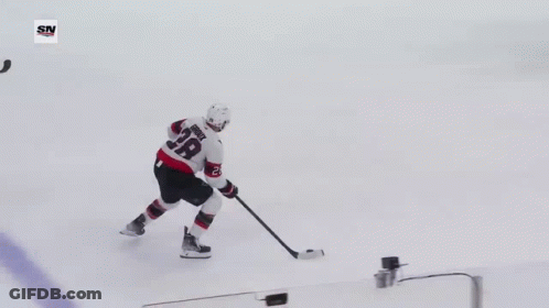 Hockey Player In Jersey With C GIF
