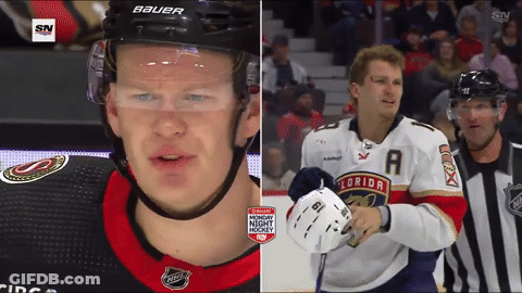 Hockey Player In Jersey With Letter A GIF