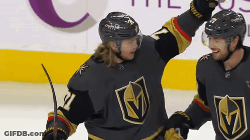 Hockey Player In Jersey With Letter V GIF