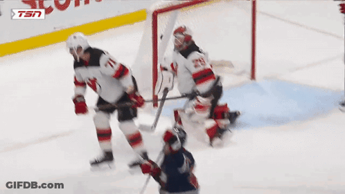 Hockey Player In Jets Jersey GIF