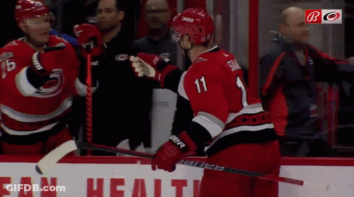 Hockey Player In Number 11 Jersey GIF