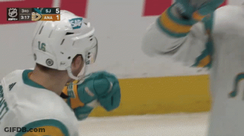 Hockey Player In Number 16 Jersey GIF