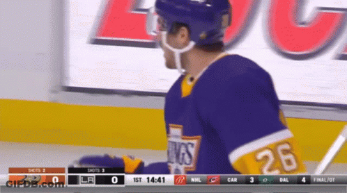 Hockey Player In Number 26 Jersey On Ice GIF