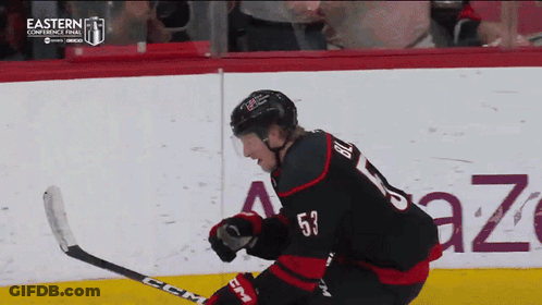 Hockey Player In Number 53 Jersey GIF