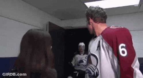 Hockey Player In Number 6 Jersey GIF