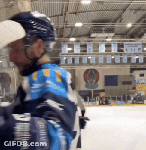Hockey Player In Number 7 Jersey On Ice GIF