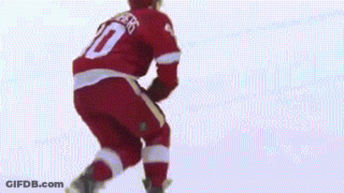 Hockey Player In Number 72 Jersey GIF