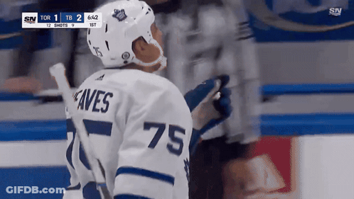 Hockey Player In Number 75 Jersey GIF
