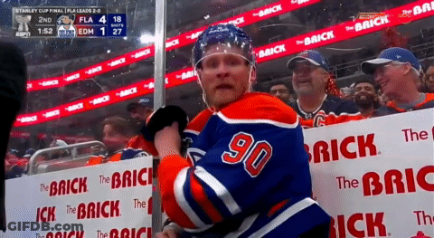 Hockey Player In Number 90 Jersey GIF
