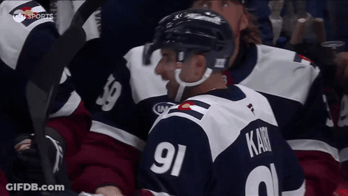 Hockey Player In Number 91 Jersey GIF