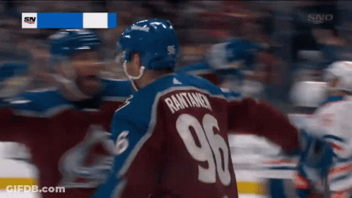 Hockey Player In Number 96 Jersey GIF