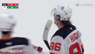 Hockey Player In Number 96 Jersey GIF