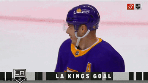 Hockey Player In Purple Jersey Number A GIF
