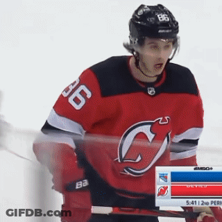 Hockey Player In Red And Black Jersey Number 36 GIF