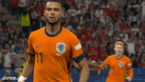 Hockey Player In Red Jersey Number 11 GIF