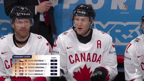 Hockey Player In Red Jersey Number 29 GIF