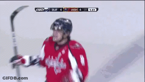 Hockey Player In Red Jersey Saying Washington GIF