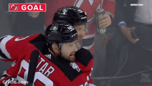 Hockey Player In Red Jersey Tatar GIF