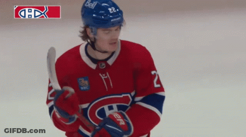 Hockey Player In Red White And Blue Jersey GIF
