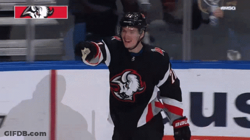 Hockey Player In Sabres Jersey GIF