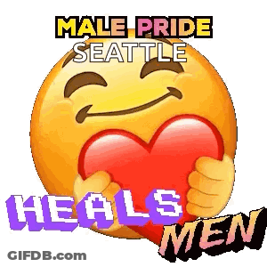 Hockey Player In Seattle Jersey Being Pushed GIF