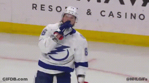 Hockey Player In Tampa Bay Jersey GIF