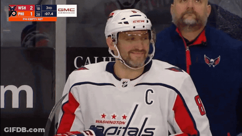 Hockey Player In Washington Capitals Jersey GIF