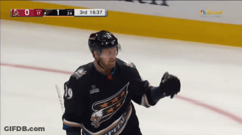 Hockey Player In Washington Jersey GIF