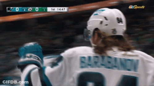Hockey Player In White Jersey Number 24 GIF