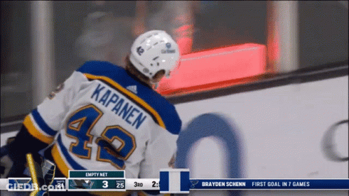 Hockey Player In White Kapanen Jersey GIF