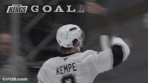 Hockey Player In White Kempe Jersey GIF