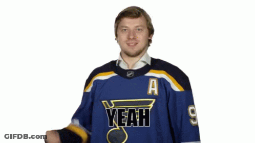 Hockey Player In Yeah Jersey GIF